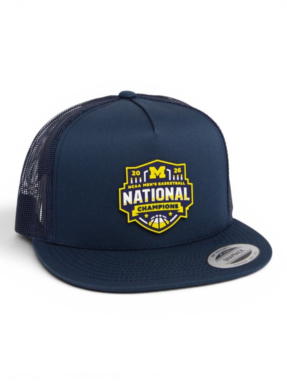 Michigan Wolverines 2026 Basketball National Champions 3D Flat Bill Hat
